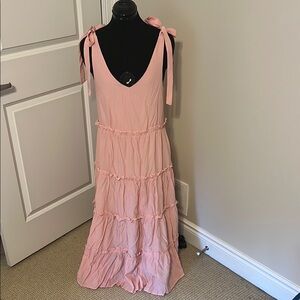 AIDEN Tiered Sundress Maxi Flowing Dress